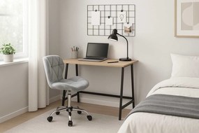 Svetlosivé kancelárske kreslo AVOLA VELVET