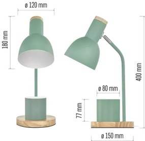 Stolná lampa POPPY 1xE27/25W/230V zelená