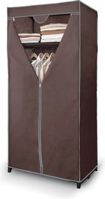Domopak Textilná šatníková skriňa s policou, hnedá