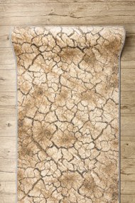 Behúň KARMEL Terra popraskaná zem, sivý / karamelový