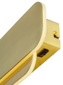 Moderné nástenné svietidlo mosadzné vrátane LED s 3-stupňovým stmievaním - Dias