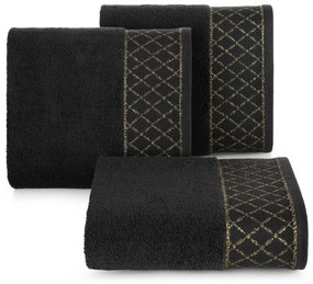 BAVLNENÝ UTERÁK LAYLA SADA 6KS 50X90 CM ČIERNA