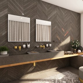 Nimco Čierne LED zrkadlo 600x800 s dvoma dotykovými senzormi - ZPC 13002VX-90