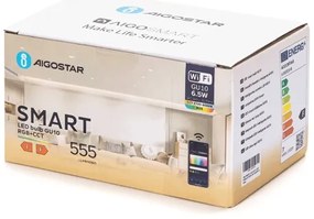 Sada 6x LED stmievateľných žiaroviek GU10/6,5W/230V 2700-6500K Wi-Fi - Aigostar