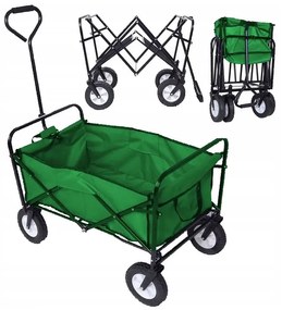 Praktický viacúčelový prepravný vozík zelenej farby