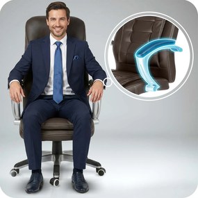 Otočná kancelárska stolička Sofotel 322 - tmavohnedá