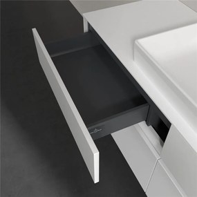 VILLEROY &amp; BOCH Collaro závesná skrinka pod umývadlo na dosku (umývadlo v strede), 4 zásuvky, 1400 x 500 x 548 mm, White Matt, C08400MS