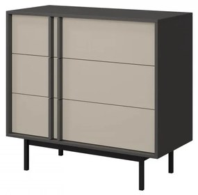 Komoda Wektus 3S WK08, Farby: antracit / aloe