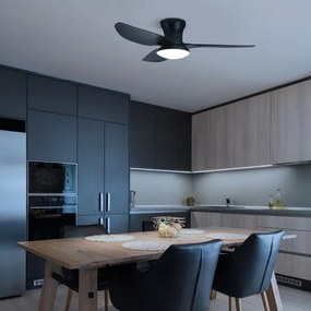 Brilagi LED stmievateľný stropný ventilátor 30W 230V 3000-6500K čierny + DO