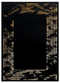 Koberec GLOSS 408C 86 Glamour - čierny, zlatý