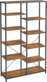 XXXLutz REGÁL, hnedá, čierna, oceľ, 100/170/30 cm Boxxx - Online Only drobný nábytok - 002543000141