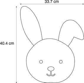 Detské nástenné svietidlo béžové vrátane LED 3-stupňové stmievateľné - Benny the Bunny