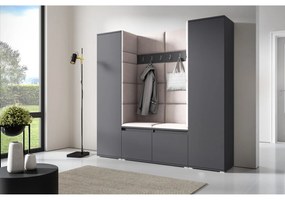 Predsieňová stena AMI 31 Bez zrkadla Grafit Tmavosivá