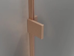 Mexen Lunar, 2-krídlová vaňová zástena ľavá 140 x 150 cm, číre sklo, medená matná, 897-140-100-65-00-L