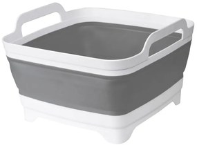 Skladací lavór BRIDA biely / sivý