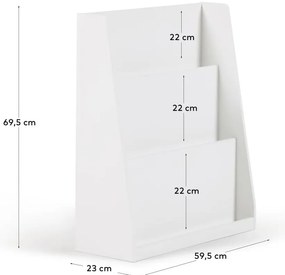Biela detská knižnica 59,5x69,5x23 cm Adiventina – Kave Home