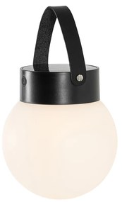 Závesné vonkajšie svietidlo čierne vrátane LED 3-stupňového stmievača solárne - Cornelia