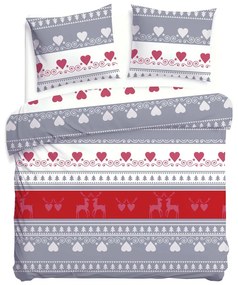 VIANOČNÉ FLANELOVÉ OBLIEČKY FLANELOVE 200X220 CM, 2KS 70X80 CM VZOROVANÉ