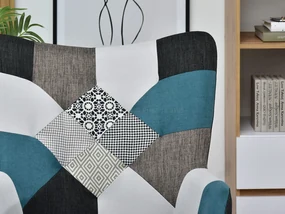 Kreslo Nutri (patchwork + buk). Akcia -18%. Vlastná spoľahlivá doprava až k Vám domov. 1110349