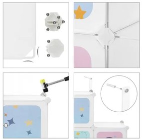 Detský regál so 16 priehradkami SONGMICS LPC902W