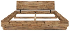 furniture-nabytek.cz - Masívna posteľ Sendai z recyklovanej borovice, lakovaná, hnedá – 180×200 cm