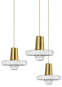 Toolight -  LED závesné stropné svietidlo APP553-1CP, zlatá, OSW-08633