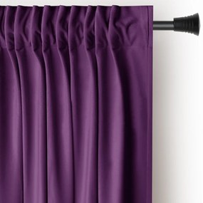 Fialový zamatový dimout záves 140x270 cm Pleat – Restilo