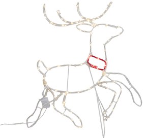 Vianočná stojaca lampa Jeleň 50 cm vrátane LED s časovačom IP44 - Pax