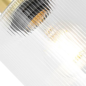 Art Deco stropné bodové svetlo zlaté so sklom nastaviteľné - Laura