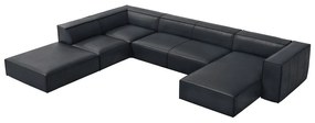 Tmavomodrá kožená rohová pohovka (ľavý roh) Madame – Windsor &amp; Co Sofas