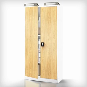 Skrinka na dokumenty biela/zlatý dub: Eco Design JAN H