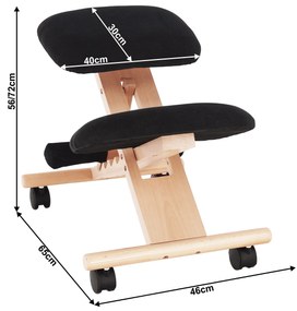 Ergonomická kľakačka Gloire (čierna + buk). Vlastná spoľahlivá doprava až k Vám domov. 1028728