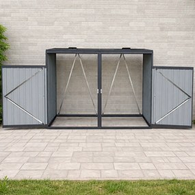 Prístrešok na 2 smetné koše BestBerg BBTS-MK2 / 1,3 m² / 160 × 80 × 122 cm / antracitová