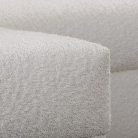 Biela rohová pohovka z textílie buklé (ľavý roh) Ariella – Ropez