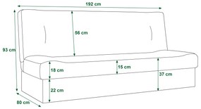 Pohovka dvojsedačka Luminous (tmavohnedá). Vlastná spoľahlivá doprava až k Vám domov. 1056684