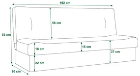 Pohovka dvojsedačka Luminous (čierna). Akcia -19%. Vlastná spoľahlivá doprava až k Vám domov. 1056683