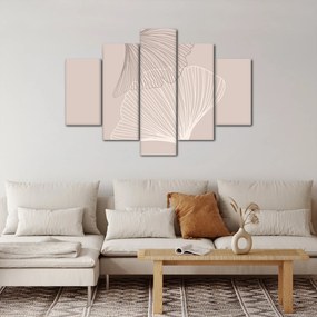 Obraz - Béžové listy N⁰2 (150x105 cm)