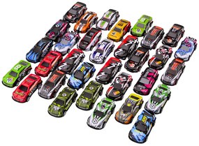 LEAN TOYS Sada autíčok s pohonom, farebné - 32 kusov