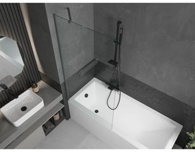 Mexen Next, 1-krídlová vaňová zástena 90 x 150 cm, 6mm číre sklo, grafitová, 895-090-000-00-00-95