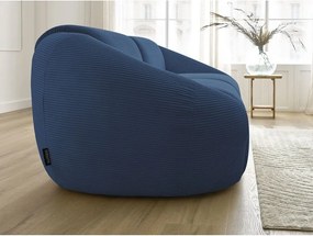 Tmavomodrá menčestrová pohovka 250 cm Tina – Bobochic Paris