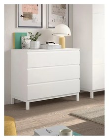 Biela detská komoda 99x89x57 cm Eva – Vipack