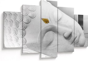 Obraz - Biely Budha (150x105 cm)