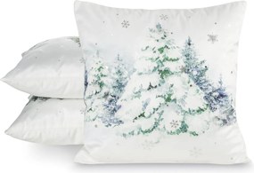 VIANOČNÁ DEKORAČNÁ OBLIEČKA NA VANKÚŠ POLAR3 45X45 CM VZOROVANÁ