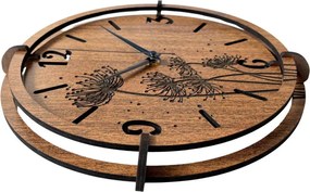 Drevené nástenné hodiny | Moderný dizajn a prírodný štý | SENTOP HDF0589-ORECH-WENGE