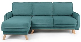 Variabilná tyrkysová menčestrová rozkladacia rohová pohovka Tori – Bonami Selection