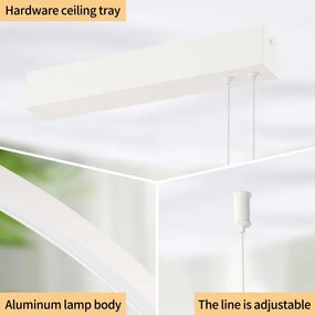 Brilagi - LED Stmievateľný luster na lanku PORTOFINO LED/98W/230V biely + diaľkové ovládanie