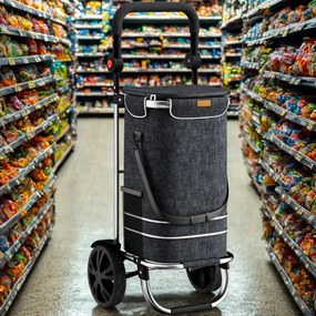 Jurhan Nákupná taška na kolieskach EASY, 50l, čierna