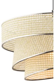 Luster na lanku COUPER 1xE27/60W/230V krémová/lesklý chróm