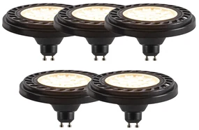 Sada 5 stmievateľných LED žiaroviek GU10 s 3-stupňovým stmievaním AR111 8W 700lm 2700K