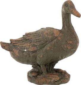 Zelená antik vonkajšia dekorácia kačica Antiqou - 35*18*36 cm